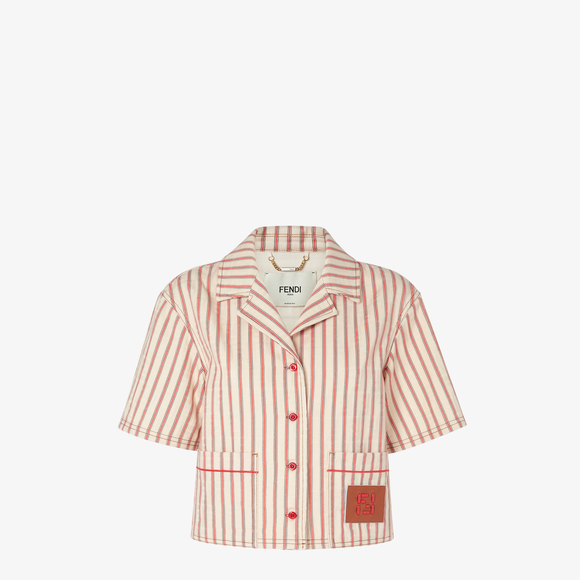 FENDIプチ襟長袖シャツ Shirt - Red | FENDI US
