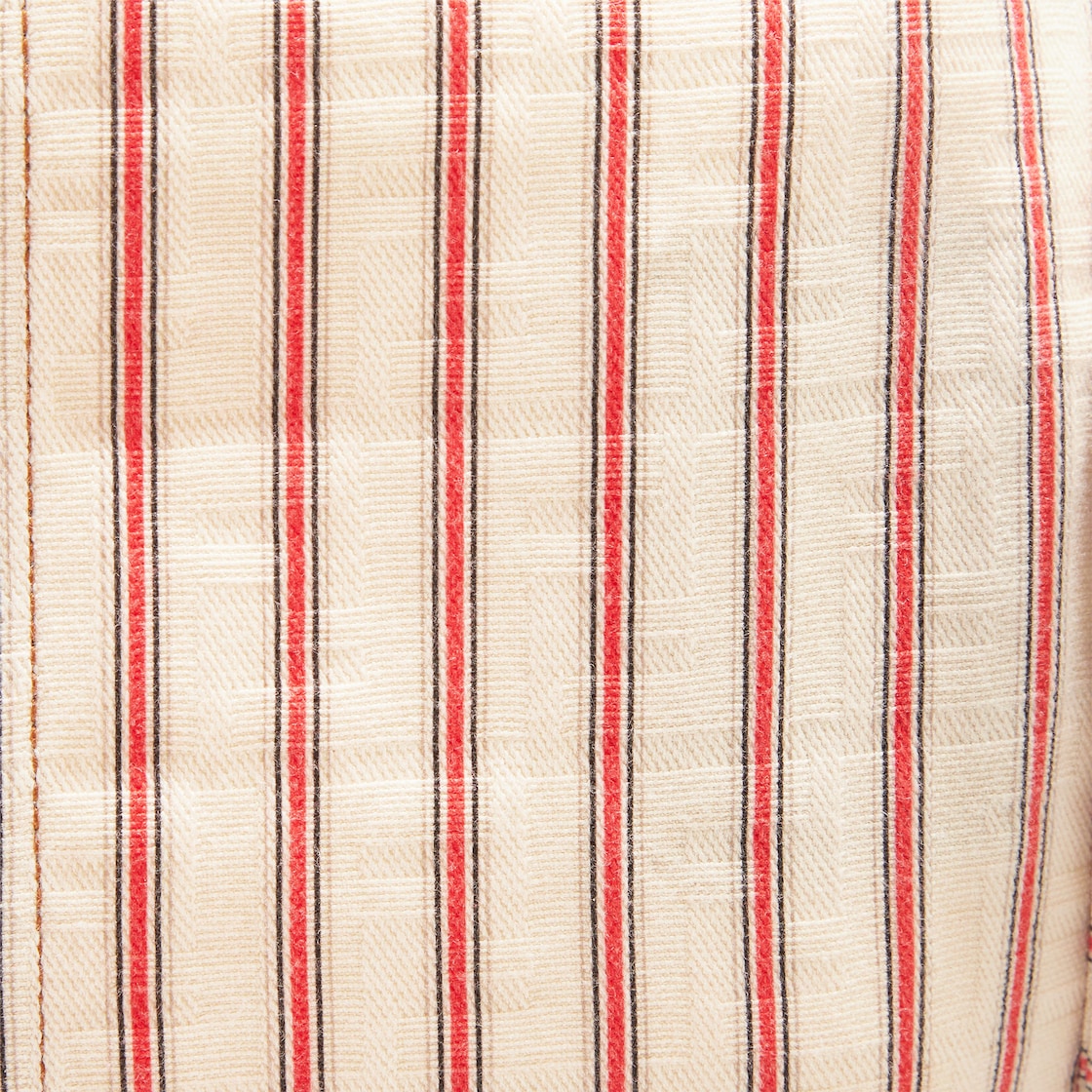 Shirt Beige FF denim shirt with red stripes Red - Image 4/5