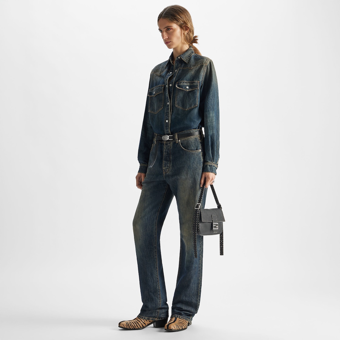 Shirt Blue washed denim shirt Blue - Image 4/4