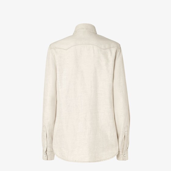 Fendi Long-sleeved Selleria denim shirt made from an organic | Thumbnail 2