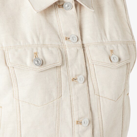 Fendi Short Selleria denim gilet in an organic cotton and linen | Thumbnail 3