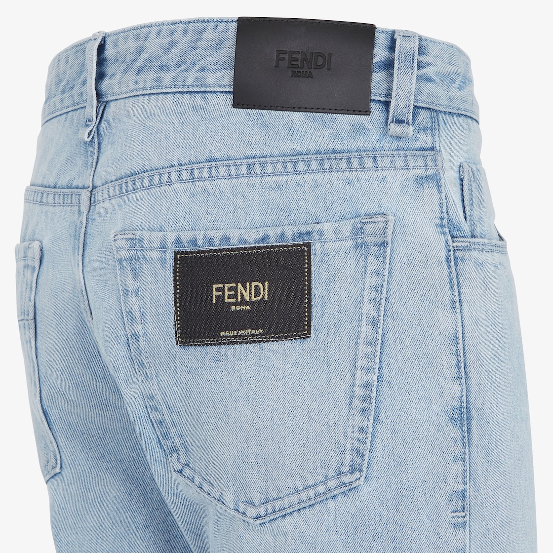 Fendi Jacquard denim jeans with FF pattern - ShopStyle