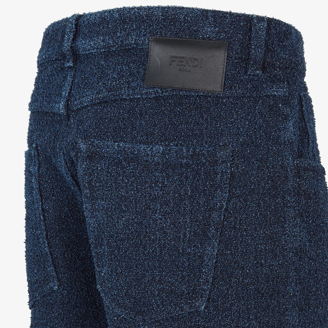 Long Jeans Blue bouclé jeans Blue - Image 3/4