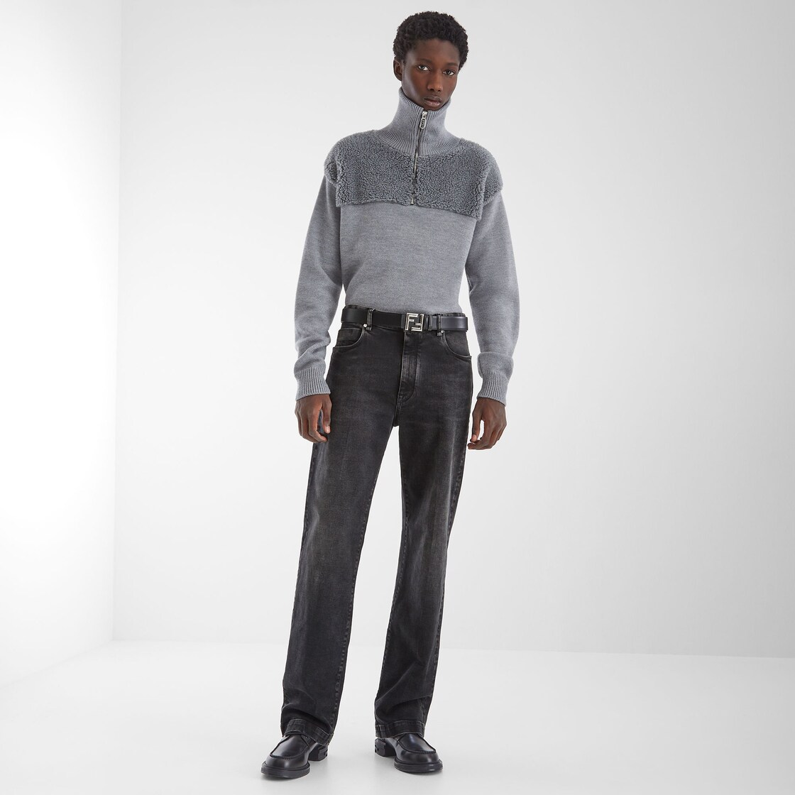 Fendi Trousers In Gris