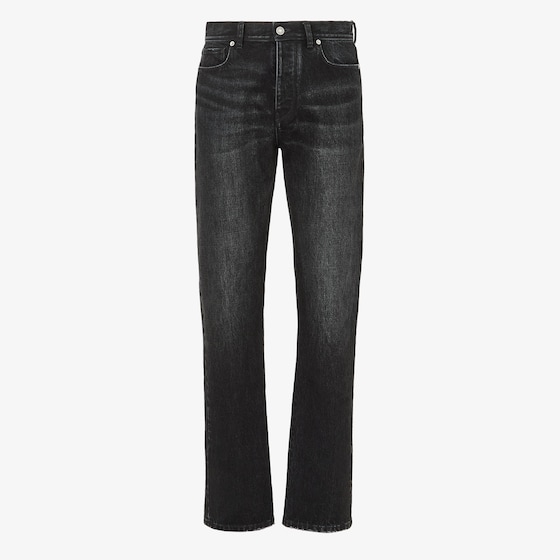 Fendi Slim-fit 5-pocket trousers made from black organic cotton