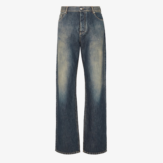 Fendi Regular-fit 5-pocket trousers, made of blue mid-weight