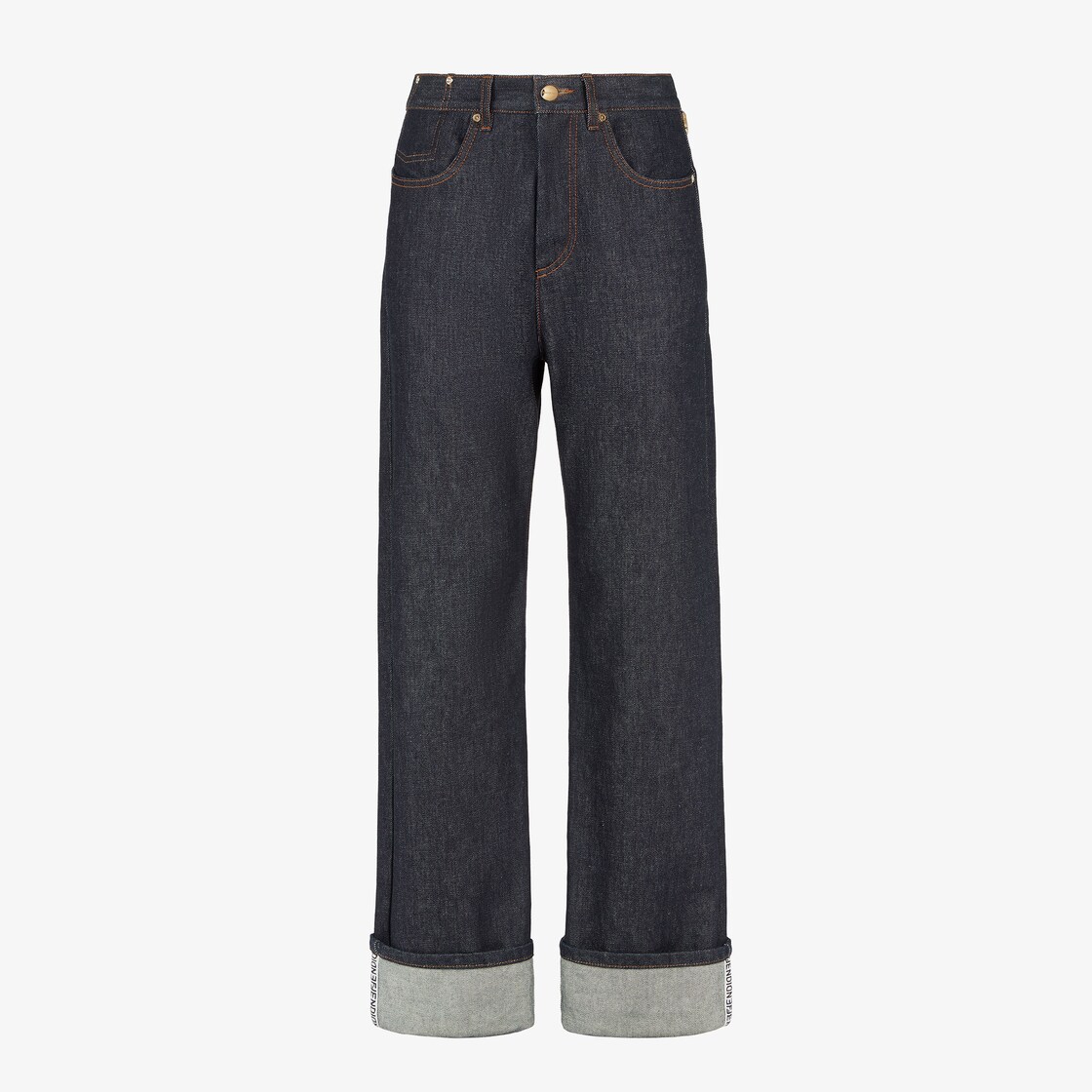 Trousers Blue denim trousers Fendi