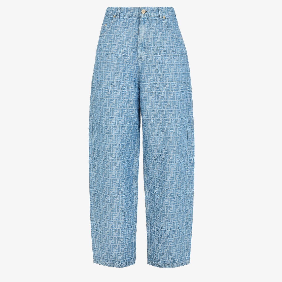 Long Jeans Light blue FF denim trousers Fendi