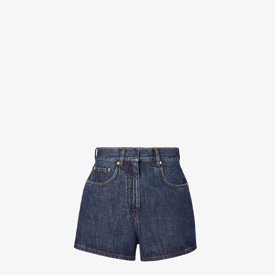Fendi Denim Shorts In Blue
