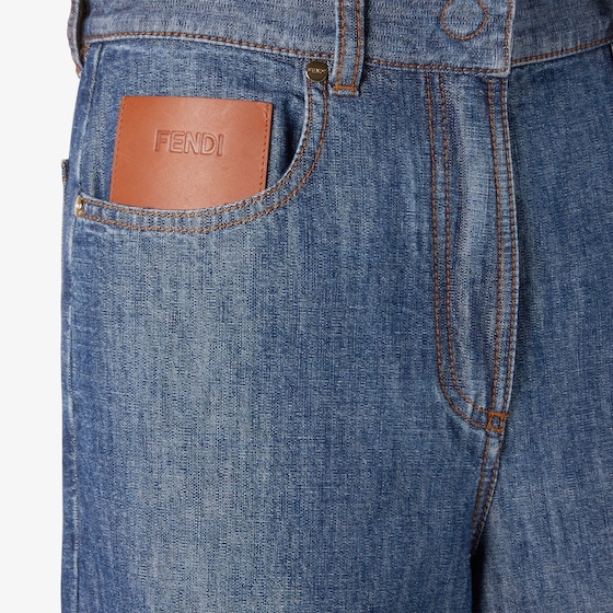 Fendi Wide-leg five-pocket trousers | Thumbnail 3