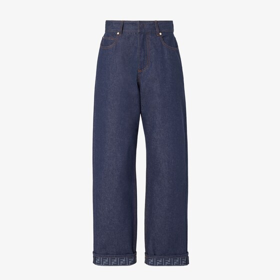 Fendi Long Jeans In Blue