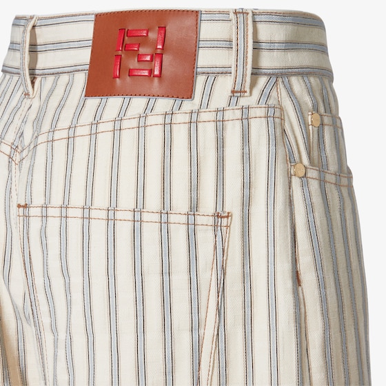 Fendi High-waisted five-pocket trousers with a wide, straight leg | Thumbnail 3