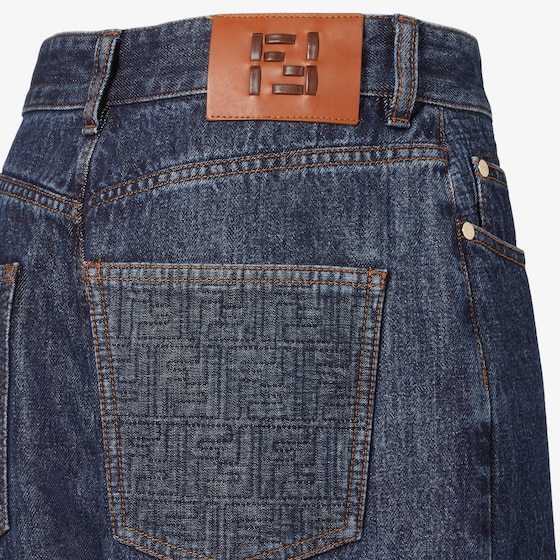 Fendi High-waisted five-pocket trousers with a wide, straight leg | Thumbnail 3