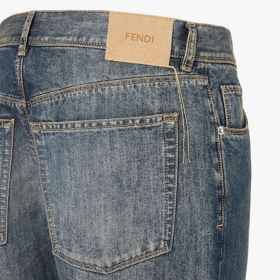 Fendi Regular-fit 5-pocket trousers, made from medium-weight blue | Thumbnail 3