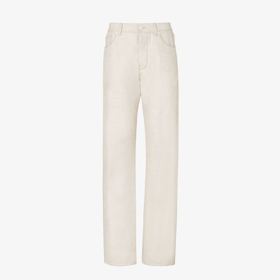 Fendi Long Jeans In White