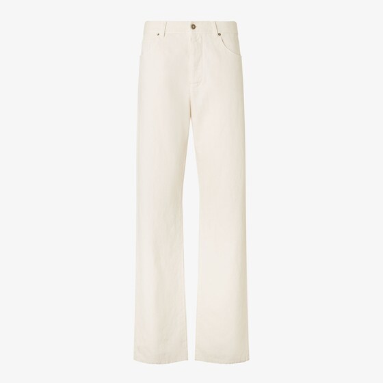 Fendi Long Jeans In White
