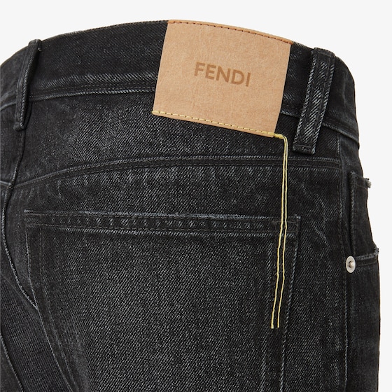 Fendi Slim-fit 5-pocket trousers made from black organic cotton | Thumbnail 3