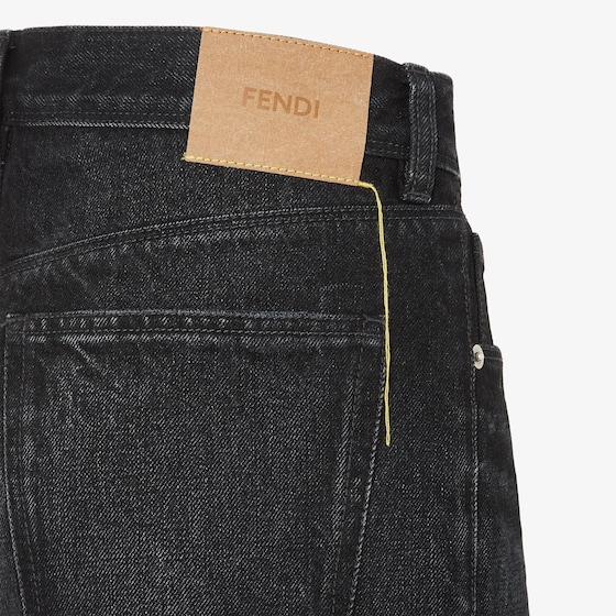 Fendi Slim-fit 5-pocket shorts made from black organic cotton | Thumbnail 3