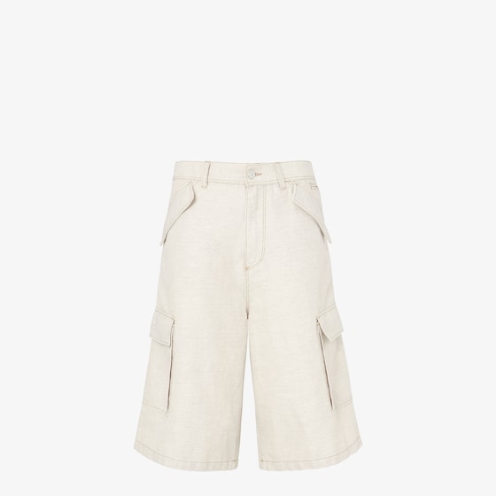 Fendi Wide-leg Bermuda shorts with cargo patch pockets on