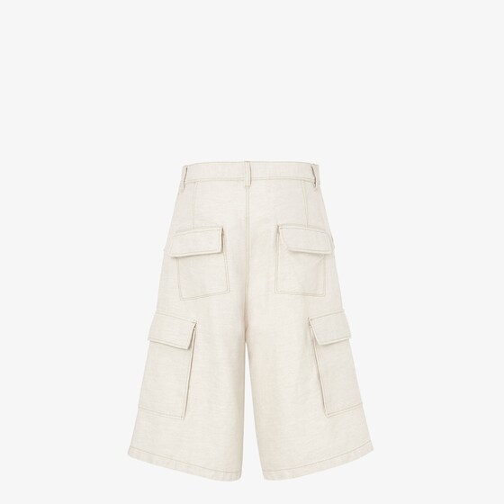 Fendi Wide-leg Bermuda shorts with cargo patch pockets on | Thumbnail 2