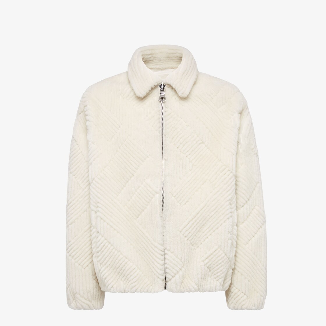 Fendi ff shop motif shearling jacket