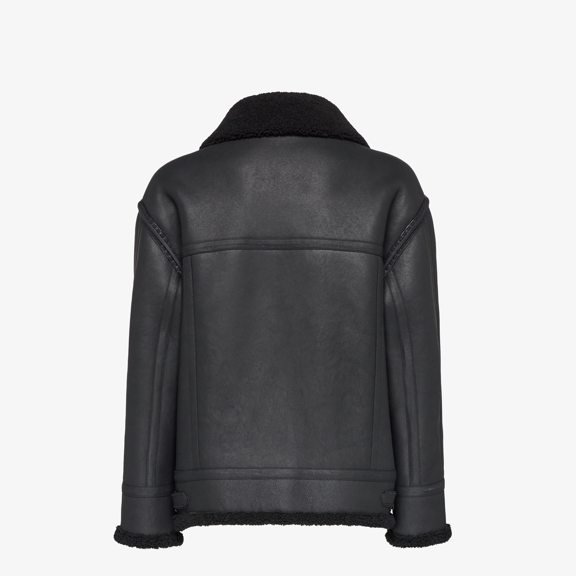 レザージャケット・コート FENDI FW24 Black nappa leather shirt (FPT656VQP F0GME) Fendi Jacket with leather collar | Men's Clothing | Vitkac