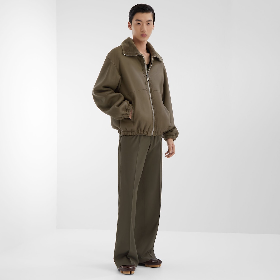 Blouson Dove grey shearling blouson Grey - Image 4/4