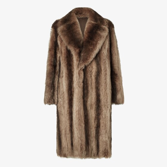 Fendi Coat In Brown