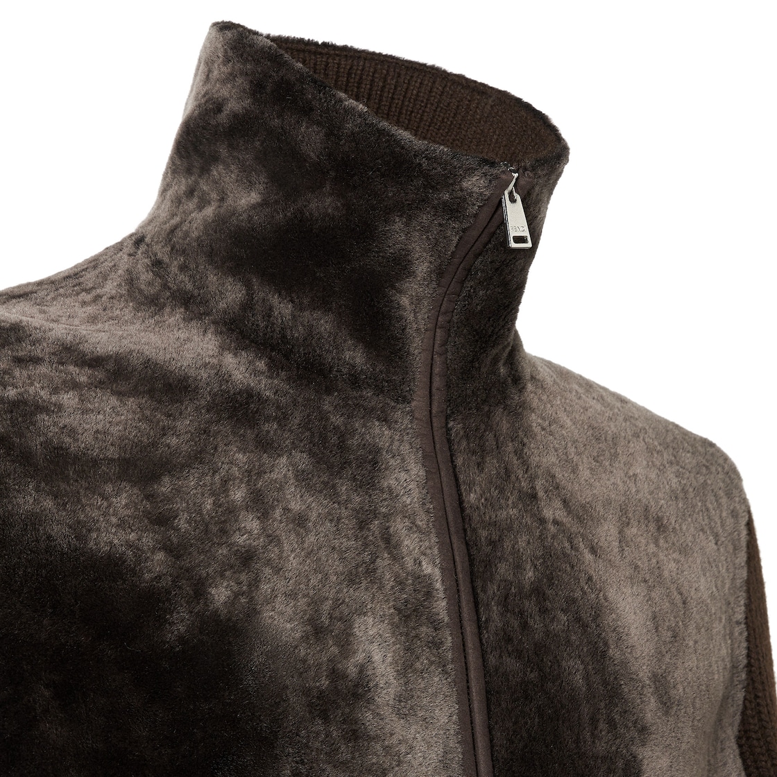 Blouson Brown wool and shearling blouson Brown - Image 3/4