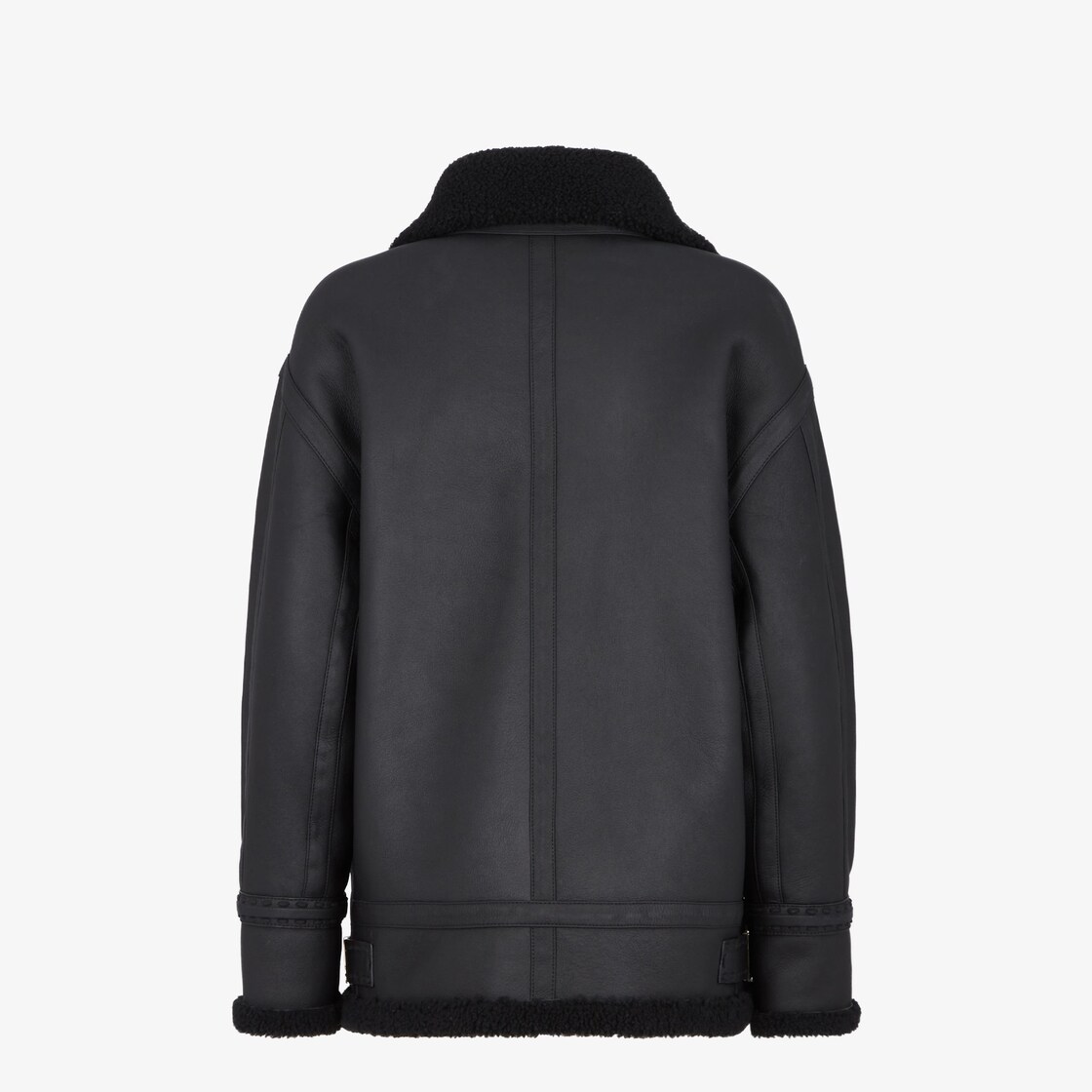 FF Embossed Bomber Jacket in Black - Fendi Kids