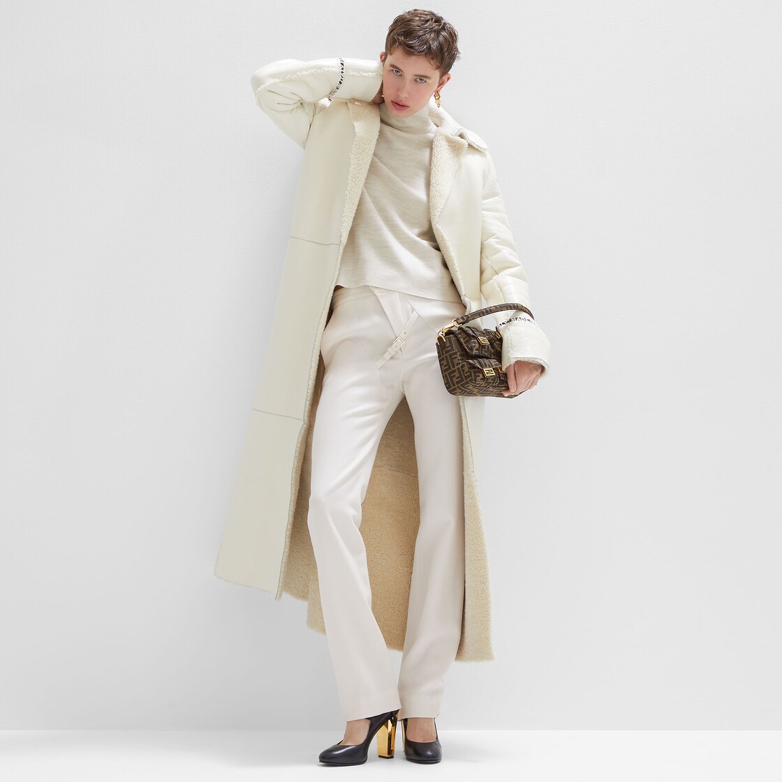 Fendi Fur Coat in White