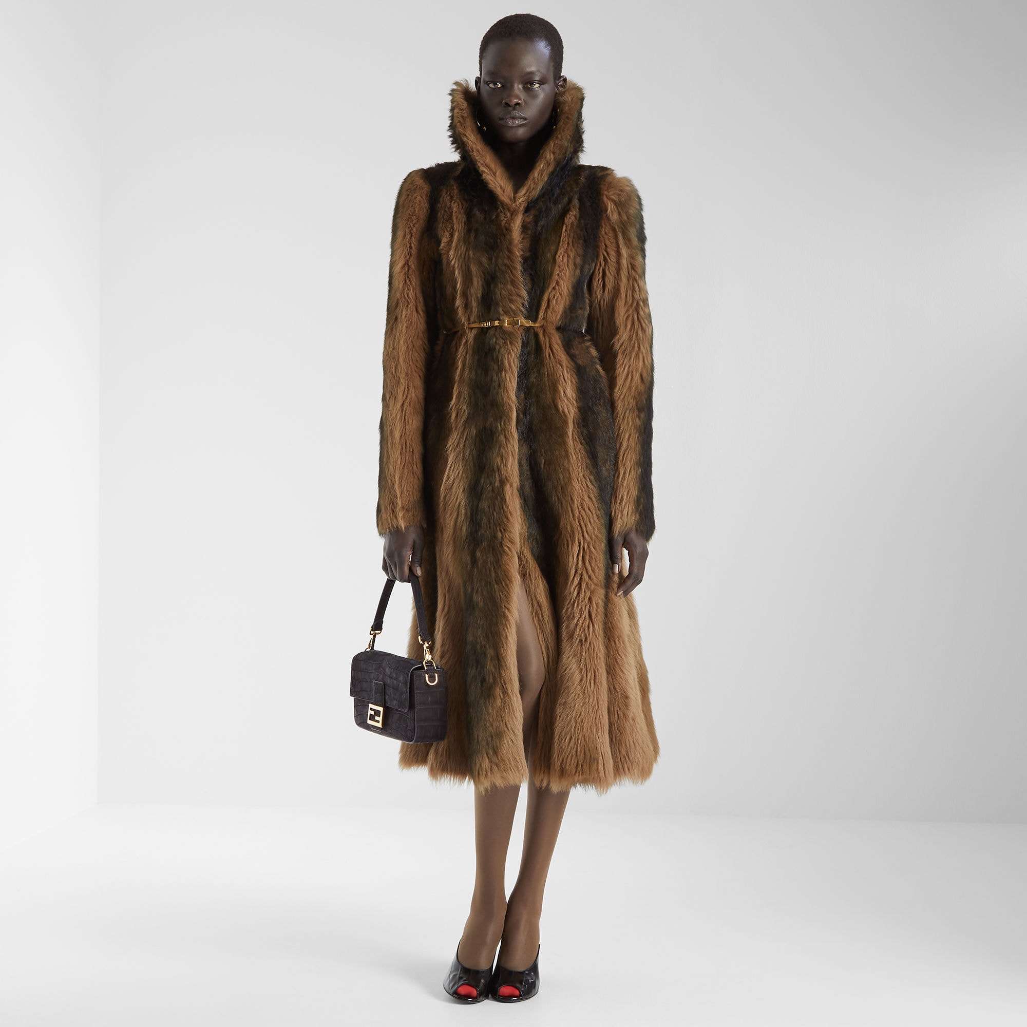 Coat Fur Beige | Fendi