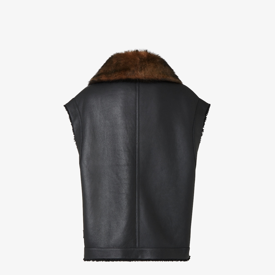 Gilet Black nappa shearling gilet Black - Image 3/5