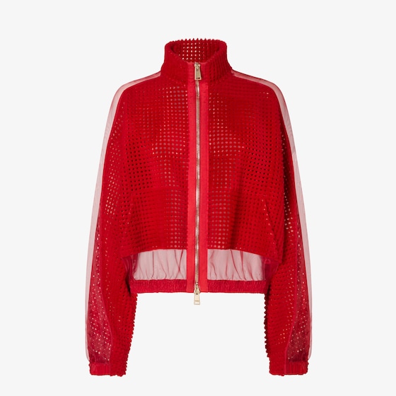 Fendi Oversize jacket with high collar and low-cut set-in sleeves