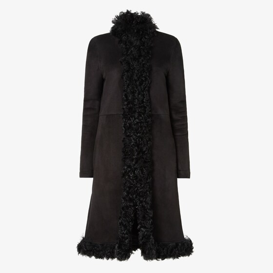 Fendi Coat In Black