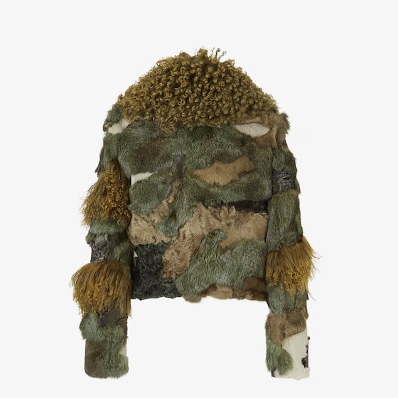 Fendi Short blouson with an oversized long-haired Magnolia | Thumbnail 2