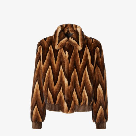 Fendi Blouson In Brown