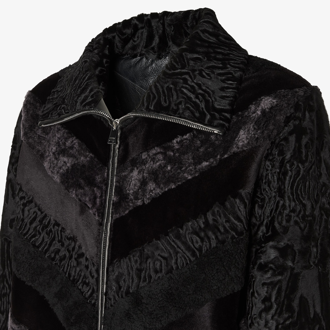 Blouson Blouson in black astrakhan, mink and shearling Black - Image 3/3