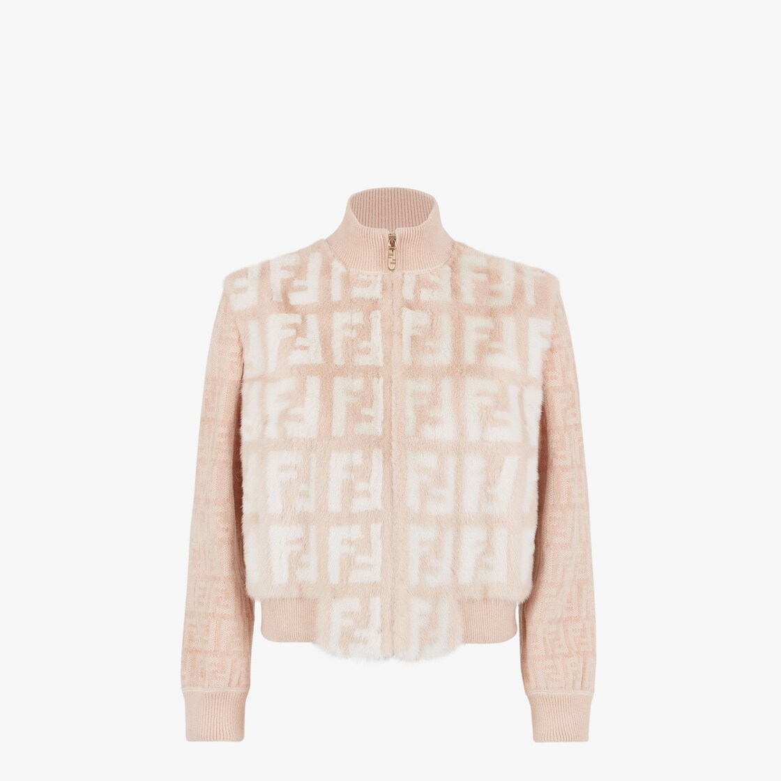 Bomber jacketPale pink mink bomber jacket