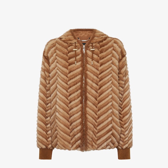 Fendi Jacket with drawstring hood and edge