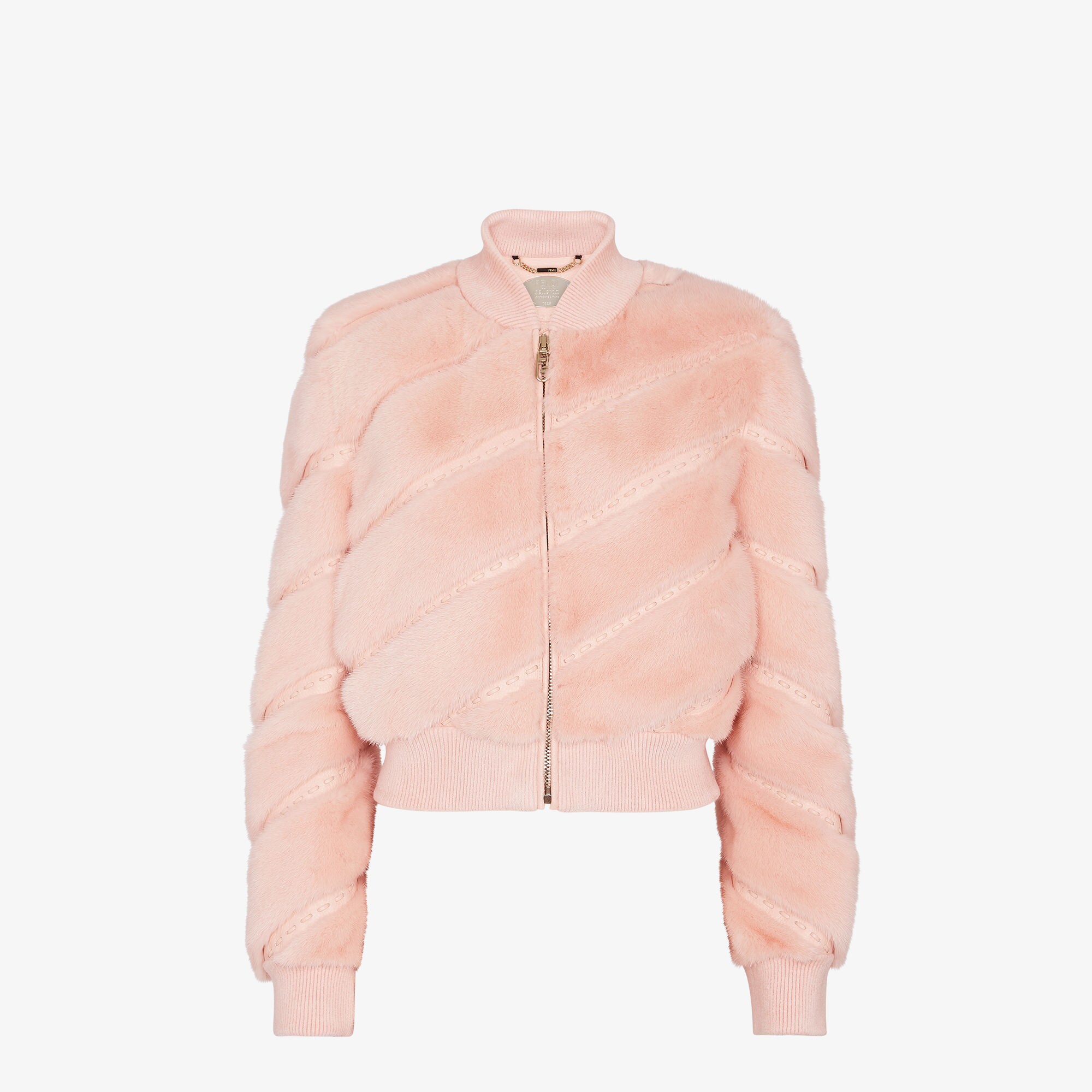 Blouson - Pale pink mink bomber jacket | Fendi