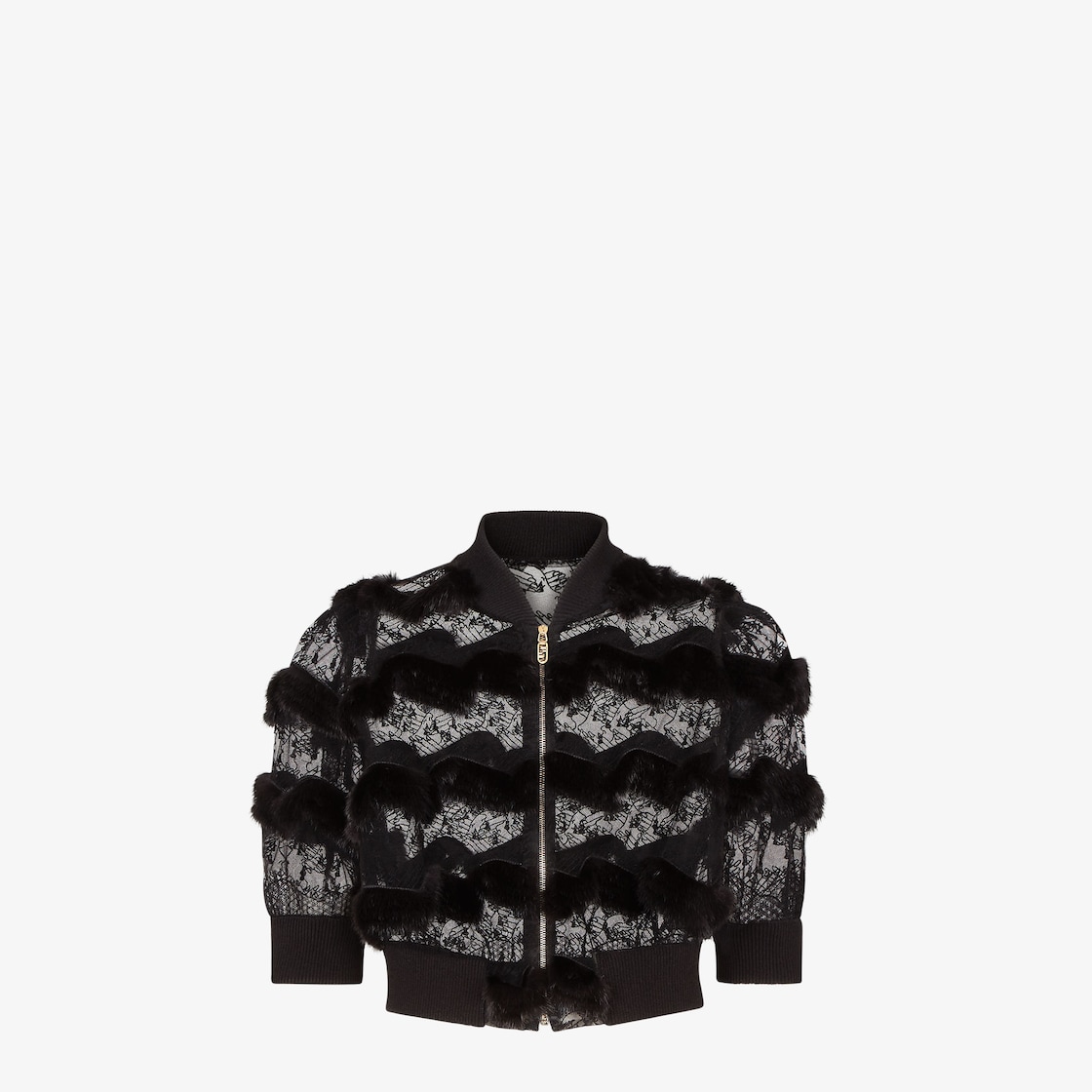 Bomber Jacket Fur Black - Image 1/3