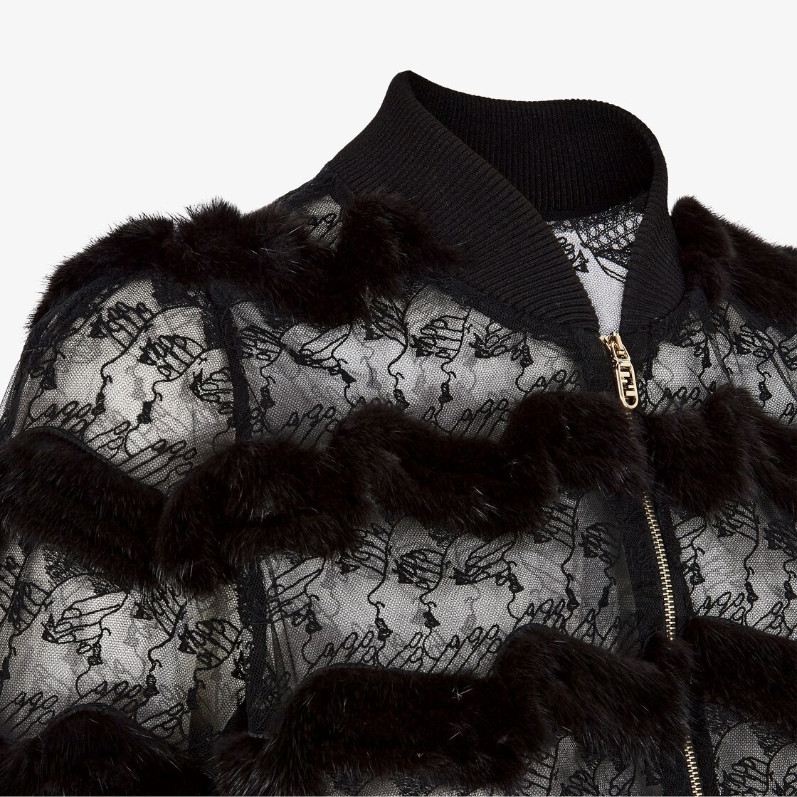 Bomber Jacket Fur Black - Image 3/3