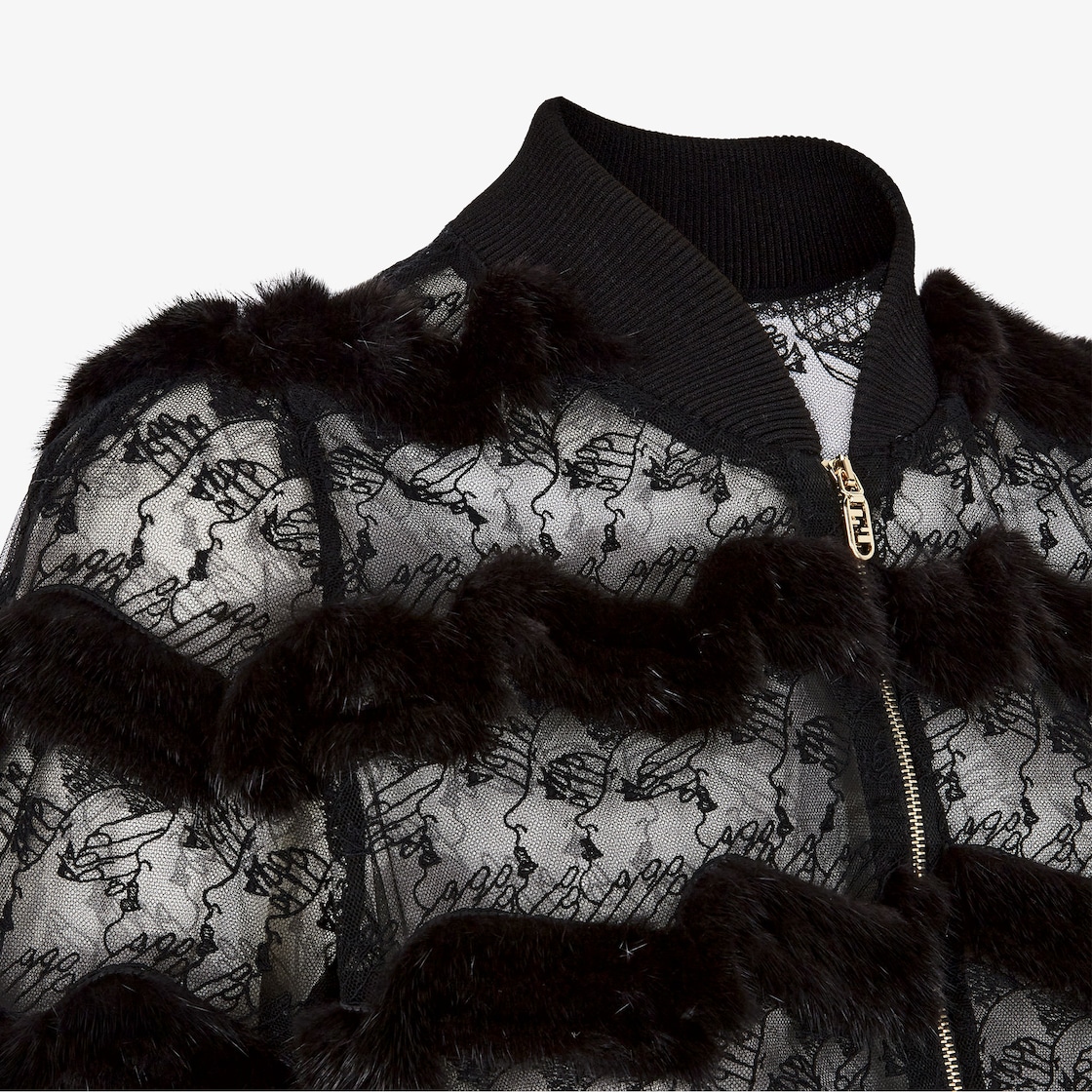 Bomber Jacket Fur Black - Image 3/3