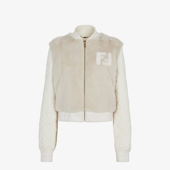 Fendi Bomber Jacket In White
