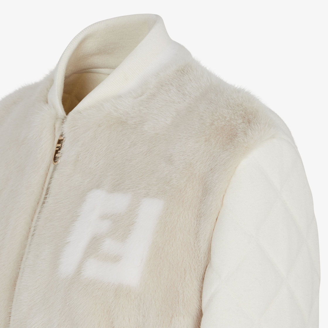 Bomber jacket Fabric White - Image 3/4