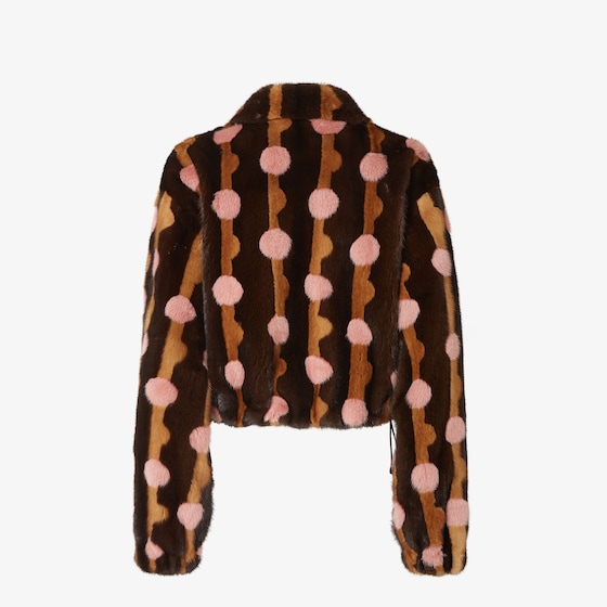 Fendi Cropped jacket with shirt collar, long cocoon sleeves | Thumbnail 2