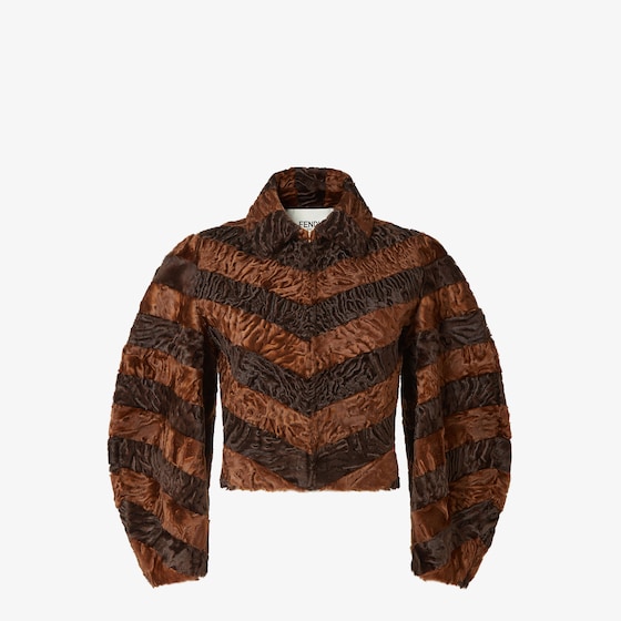 Fendi Blouson In Brown