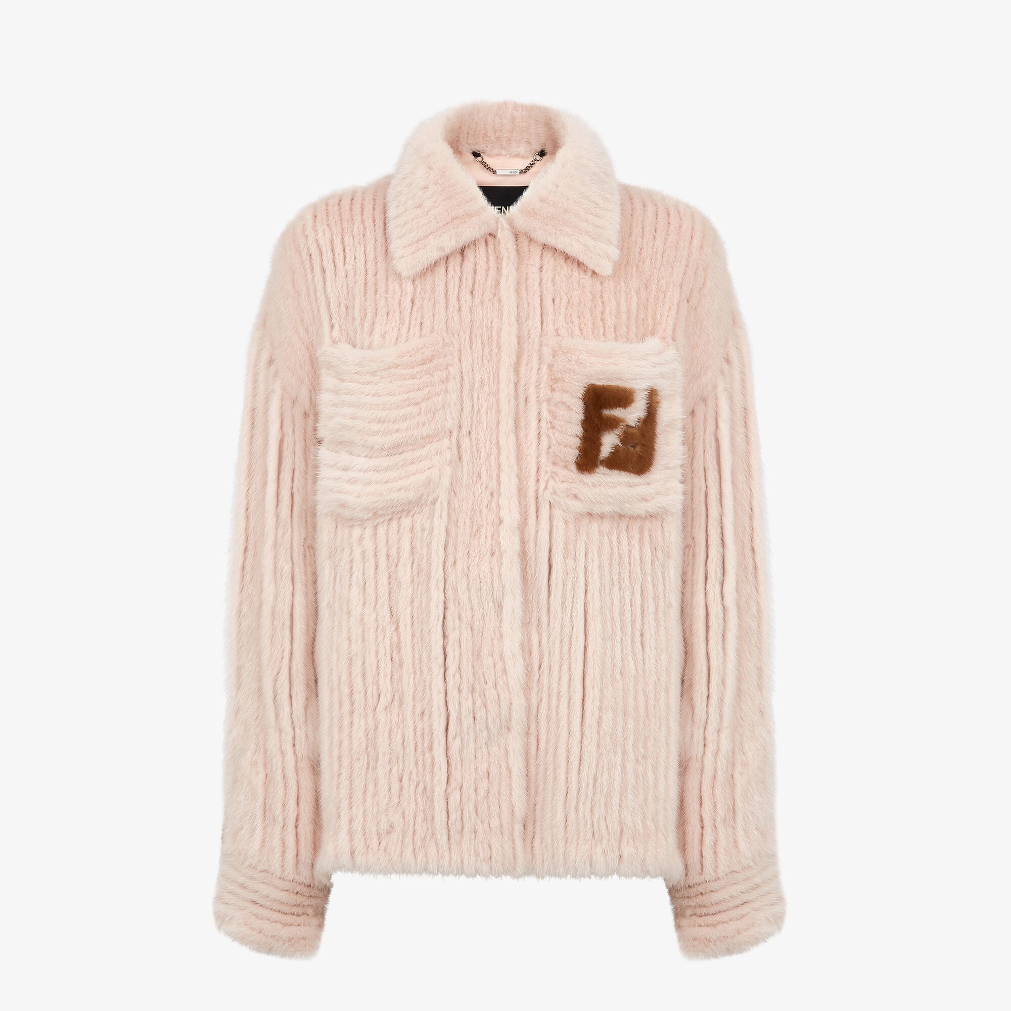 Fendi pink fur coat on sale