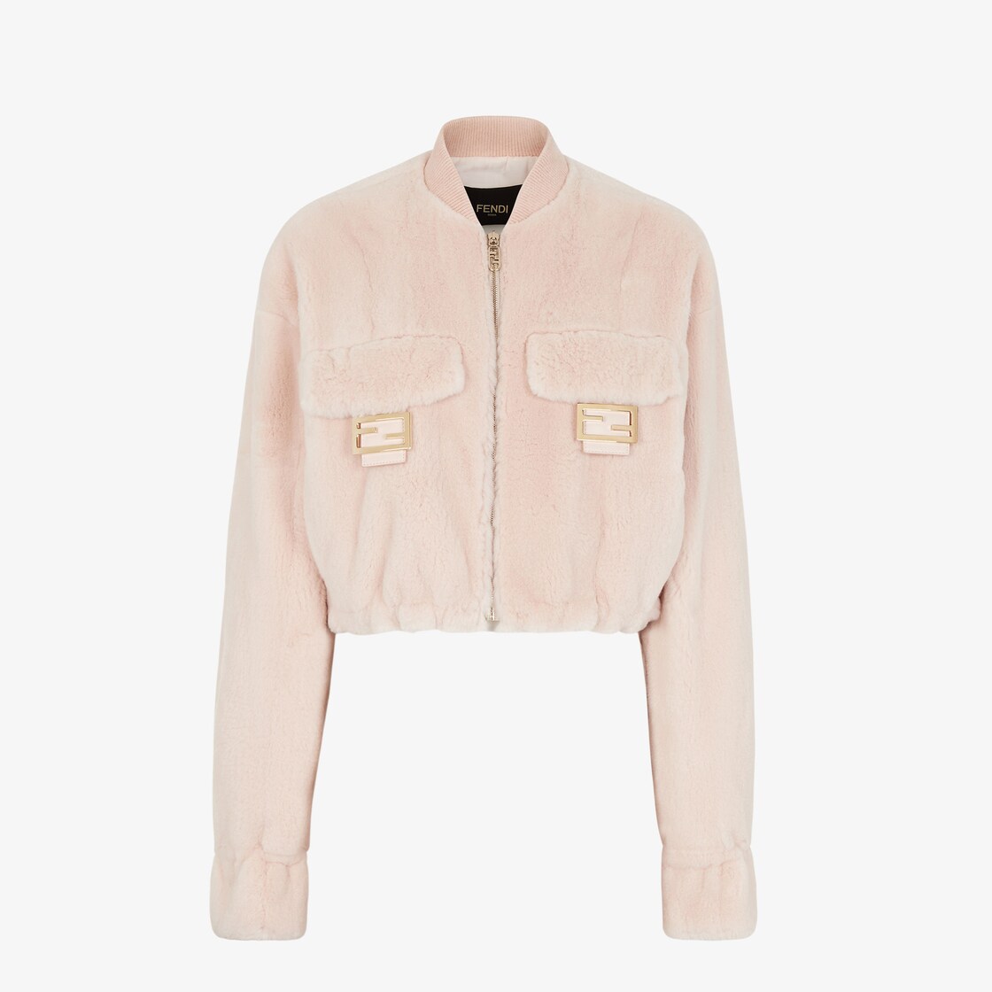 Chamarra tipo aviador Bomber de vis n rosa Fendi